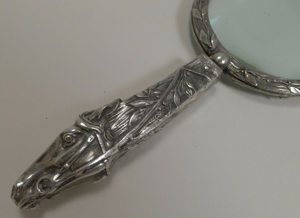 Fabulous Figural Equestrian Magnifying Glass c.1900 View III