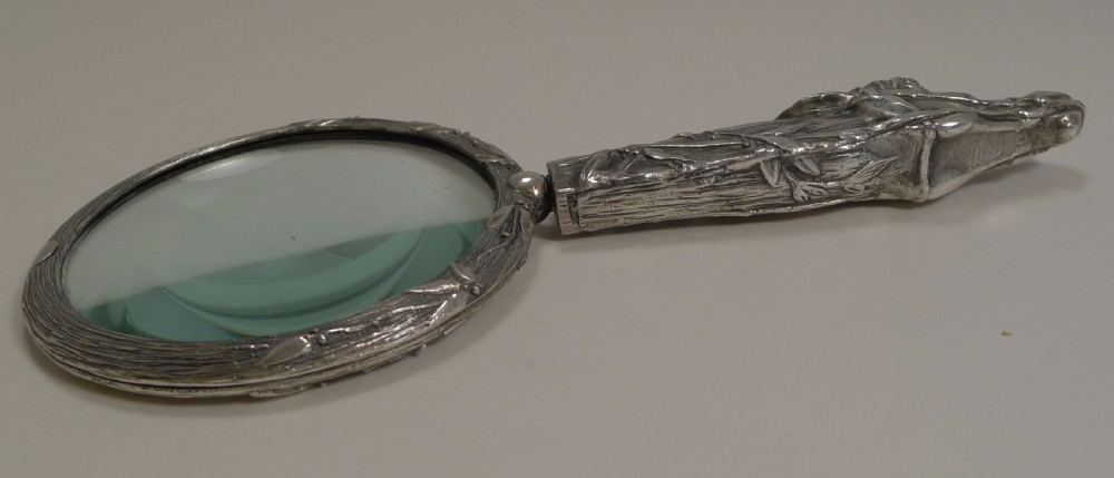 Fabulous Figural Equestrian Magnifying Glass c.1900 View VI
