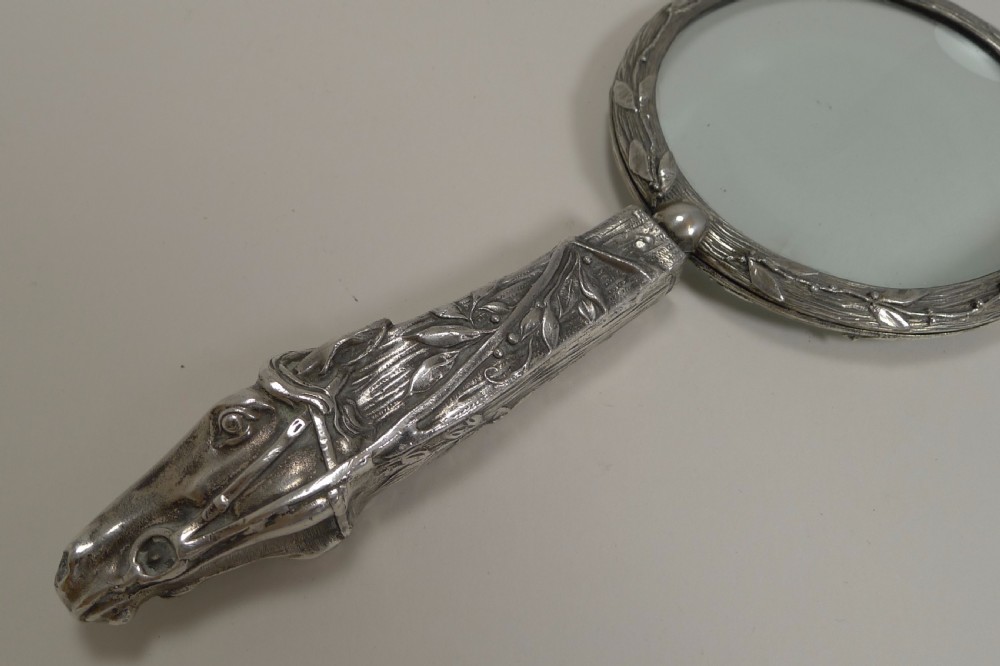 Fabulous Figural Equestrian Magnifying Glass c.1900 View VII