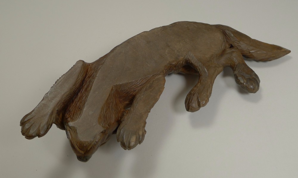 Beautifully Carved Large Figural Black Forest Dog Figure c.1890 View IV