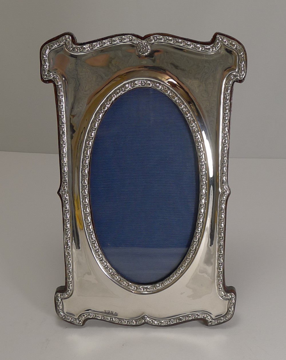 Grand Large Antique English Sterling Silver Photograph Frame by Walker and Hall