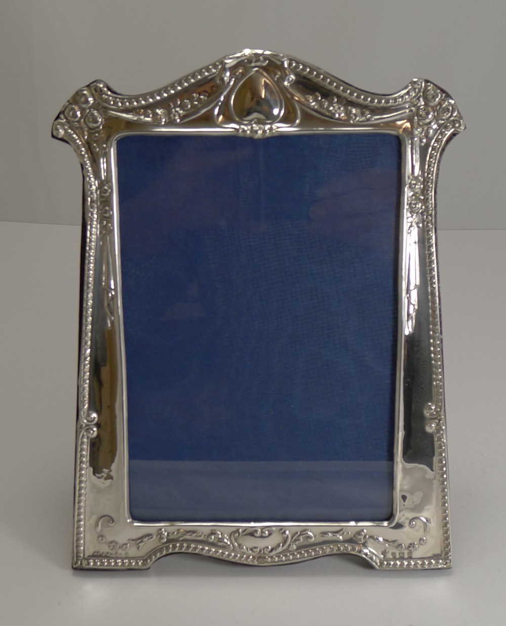 Magnificent Antique English Sterling Silver Art Nouveau Photograph Frame - 1912