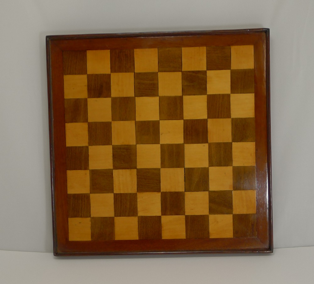 Antique English Chess Board c.1900