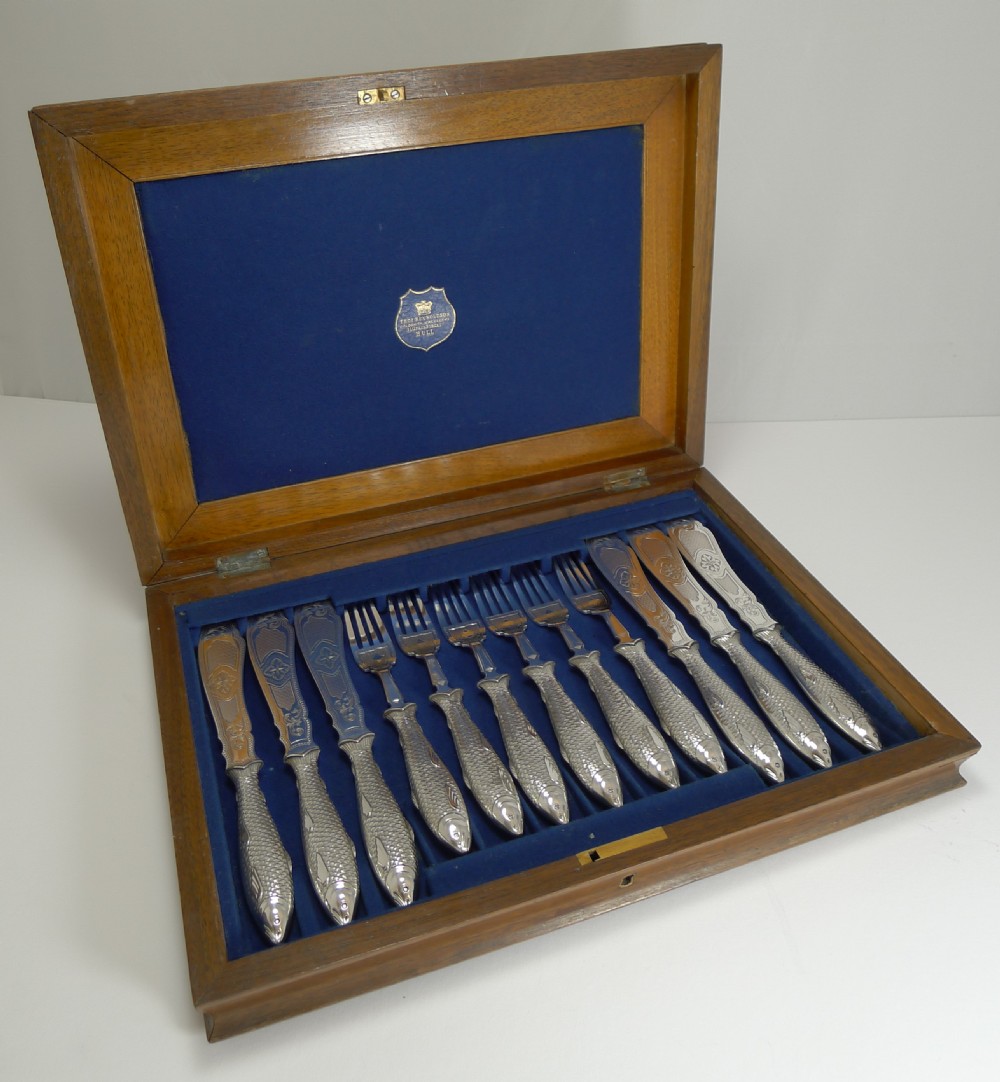Novelty Fish Knives and Forks In Silver Plate by Martin Hall View IV