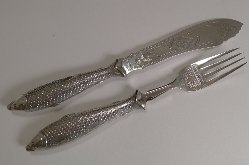 Novelty Fish Knives and Forks In Silver Plate by Martin Hall View VI