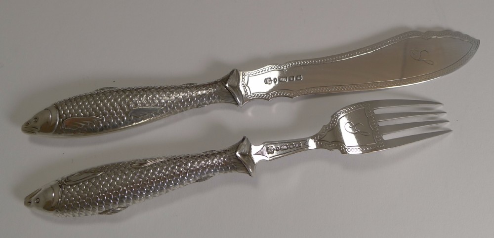 Novelty Fish Knives and Forks In Silver Plate by Martin Hall View VII