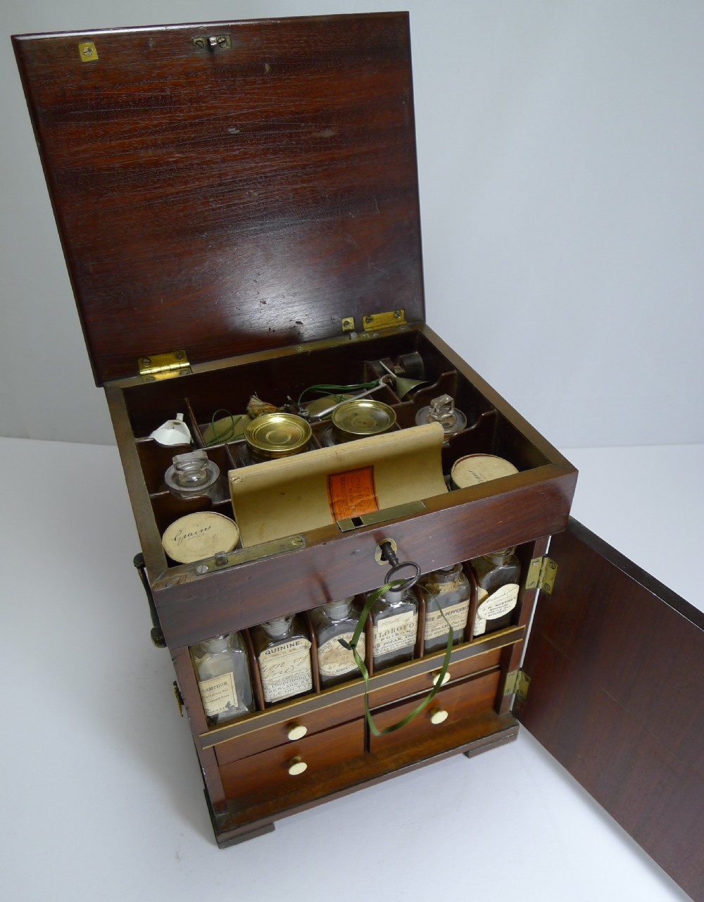 English George III Mahogany Apothecary Cabinet c.1800 View X
