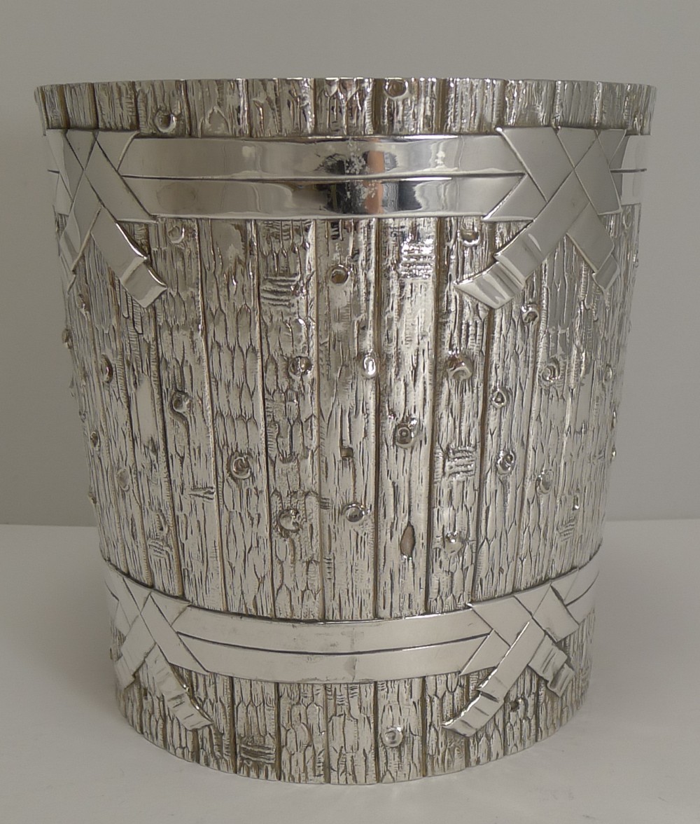 Outstanding Victorian Novelty Wine Cooler in Silver Plate by Elkington - 1879