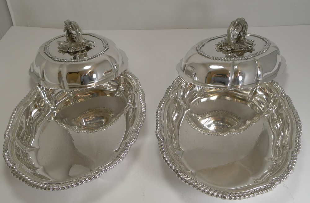 Pair of Antique English Entree Dishes by Elkington and Co. - 1862 View V
