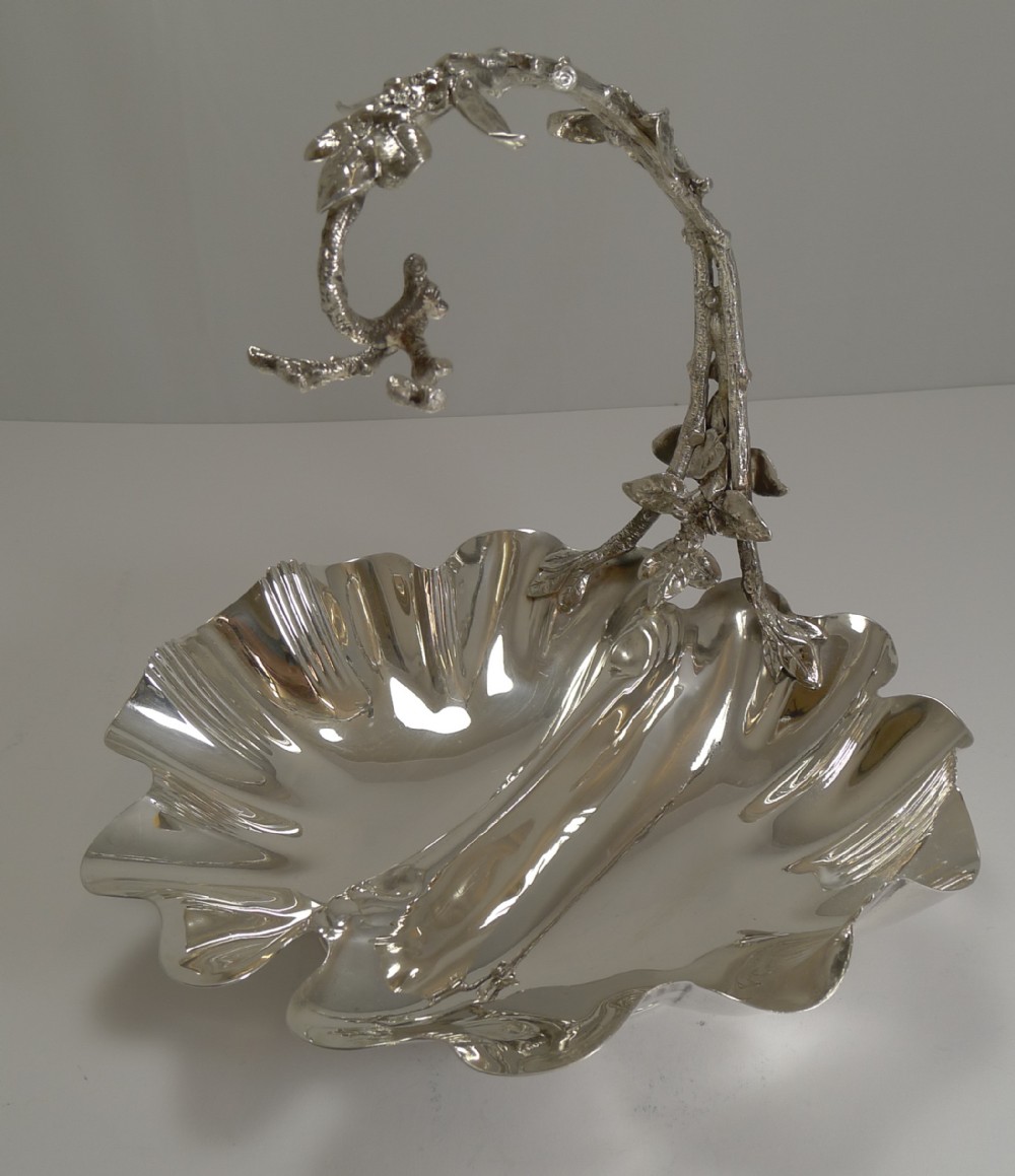 Antique English Silver Plate Grape Stand c.1900