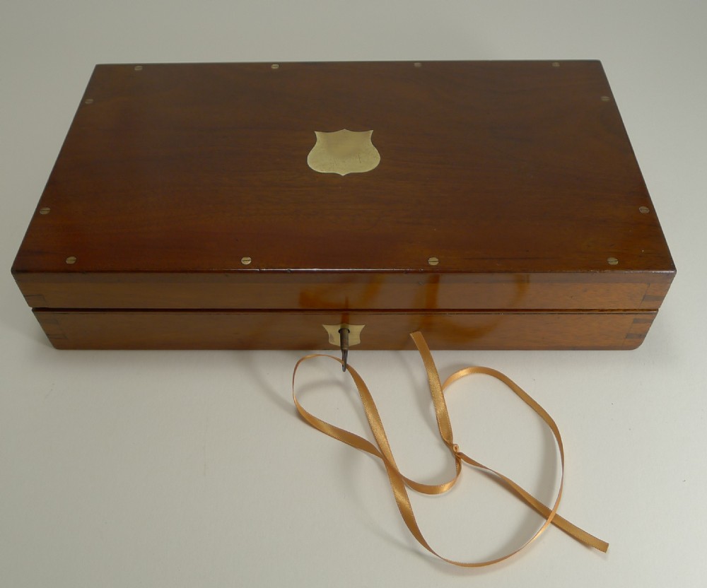 Mahogany and Brass Cased Down Brothers Surgeons Instruments c.1890 View II