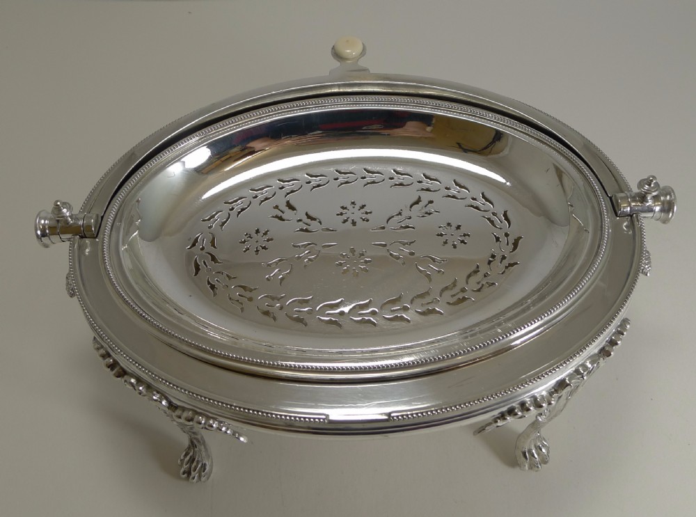 Unusual Antique English Breakfast Dish by Elkington and Co. - 1875 View XI
