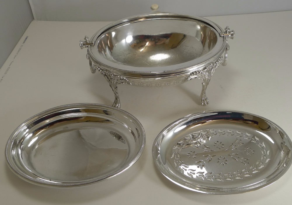 Unusual Antique English Breakfast Dish by Elkington and Co. - 1875 View XII