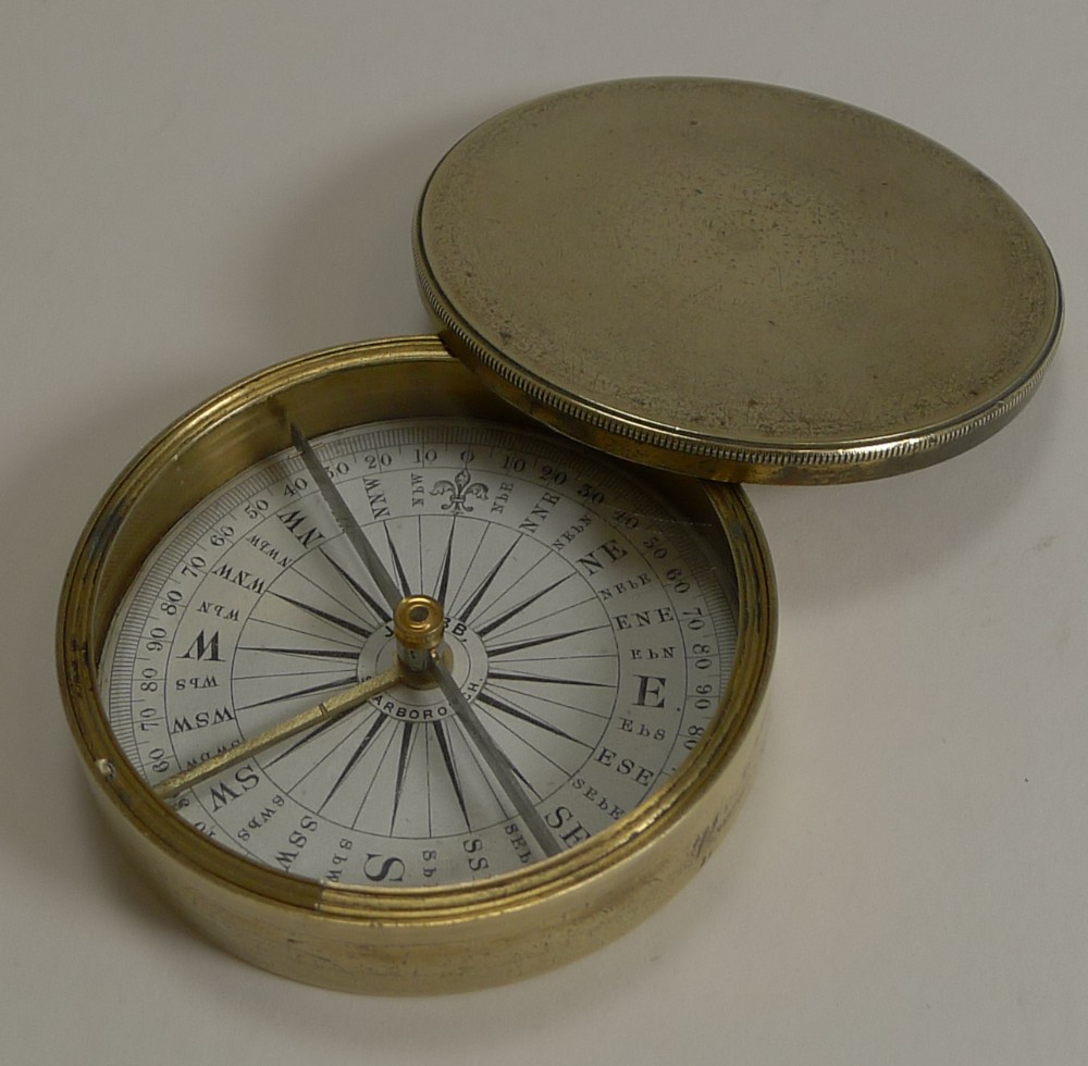 Antique English Signed Explorer Compass c.1880