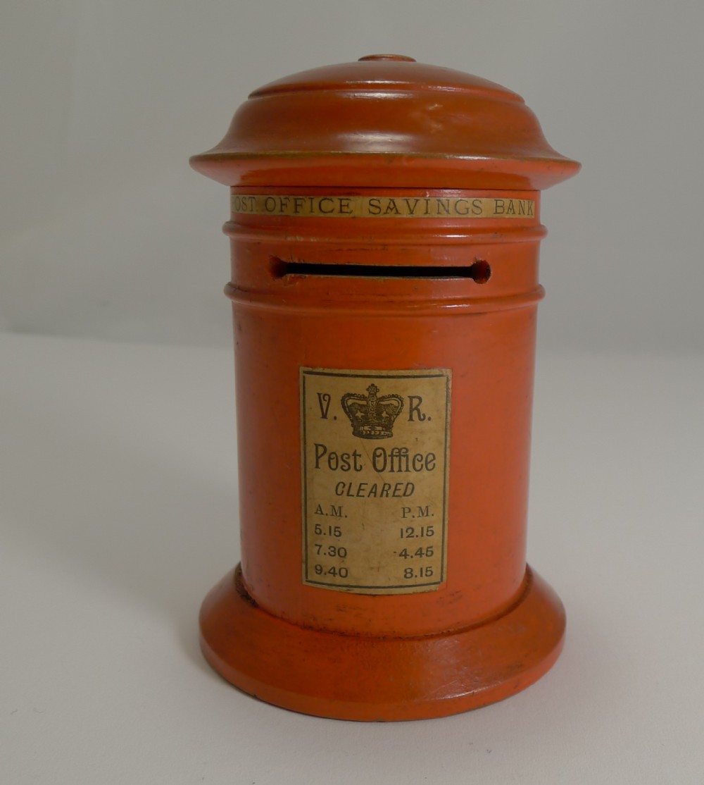 Late Victorian Painted Wood Post Office Savings Bank