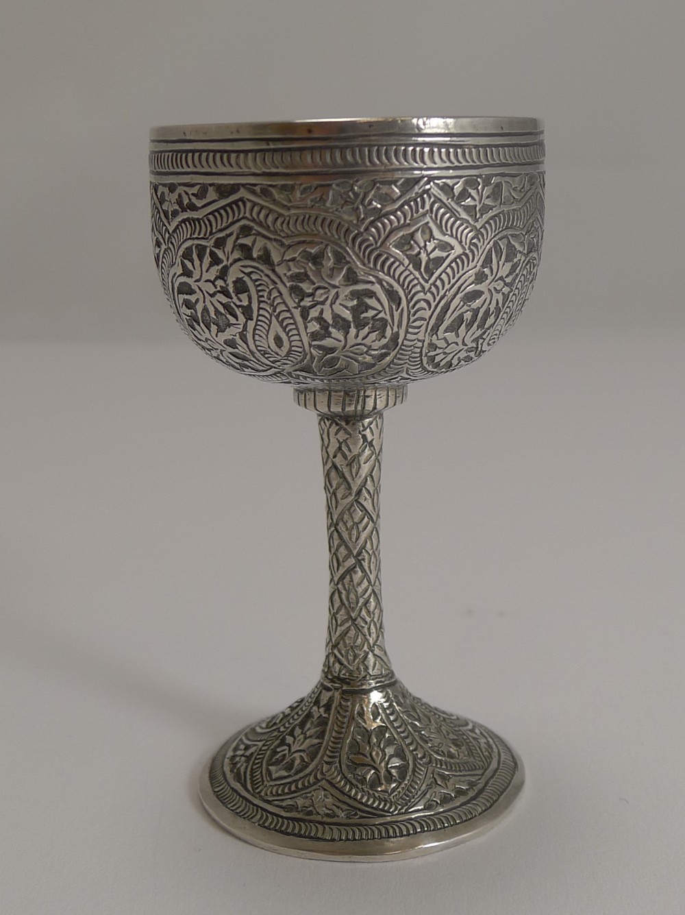 Anglo Indian Solid Silver Mini Goblet c.1890