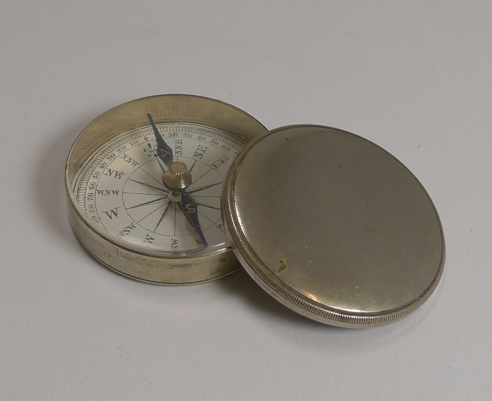 Antique English Pocket Compass in Case c.1880