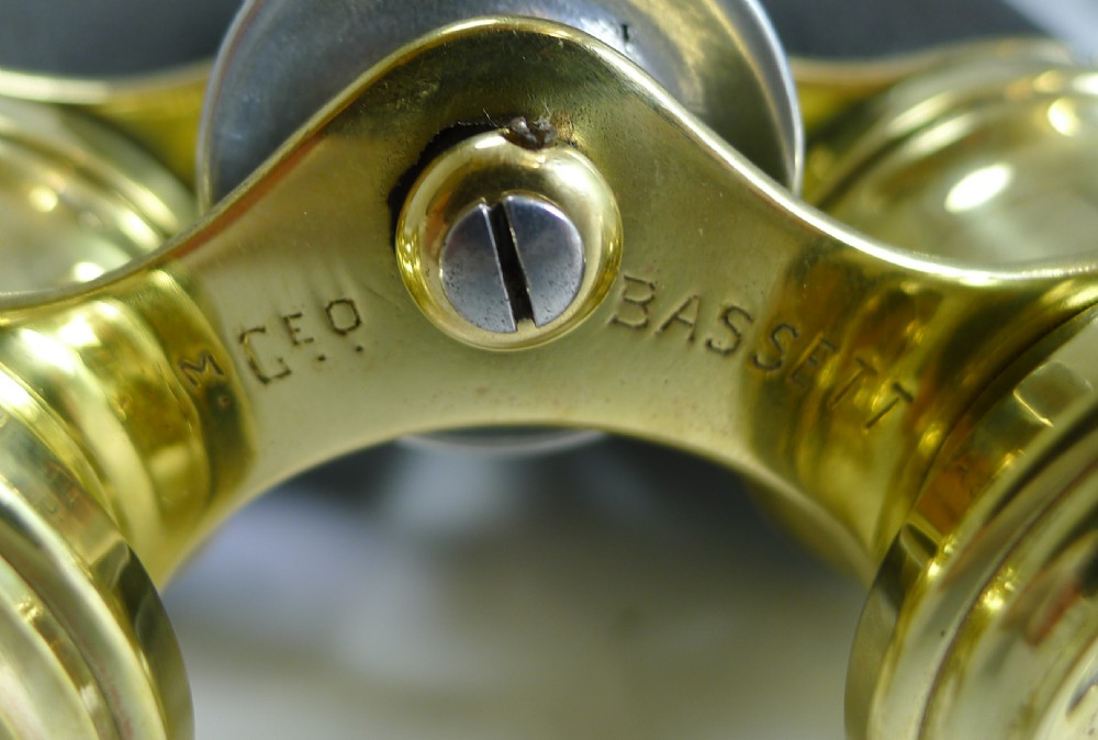 Unusual Antique English Brass and Leather Binoculars - Pull Out Mechanism View VII