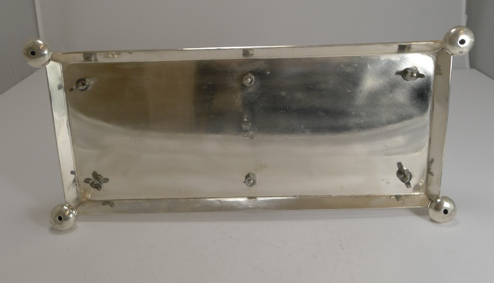 Antique English Three Bottle Tantalus by John Bishop Chatterley c.1910 View VII