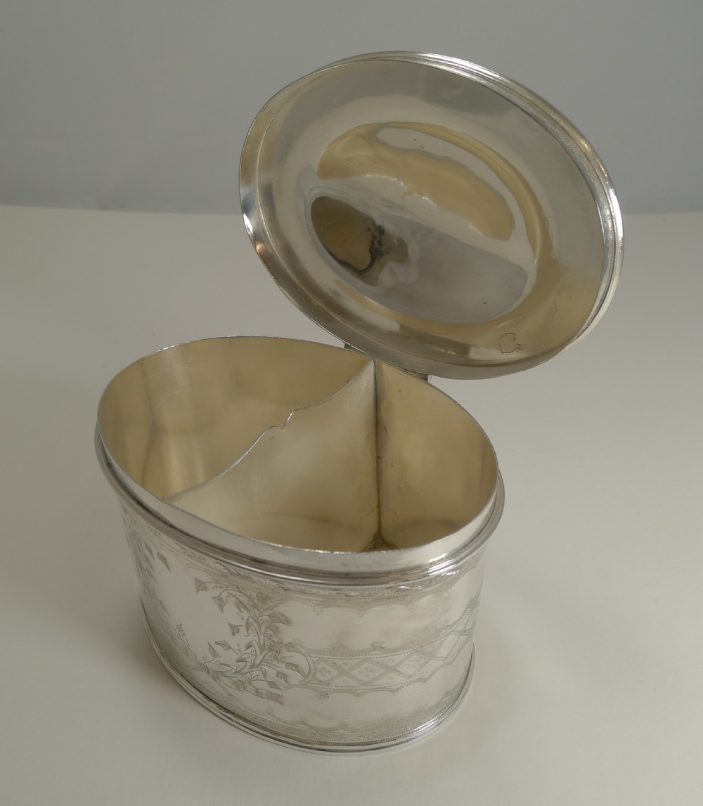 Quality Large Antique English Silver Plated Tea Caddy c.1900 View X