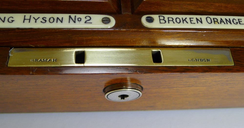 Rare Brass Bound Military Style Tea Sample Box / Caddy by Chapman Son & Co., London View V