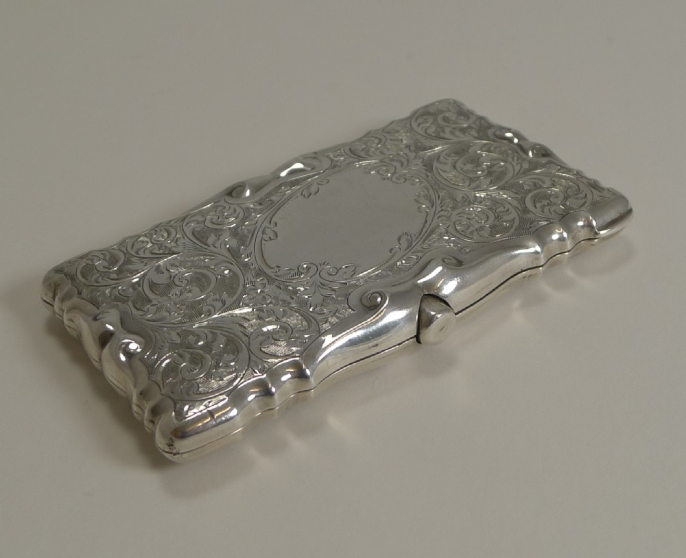 Edwardian English Sterling Silver Card Case - 1905