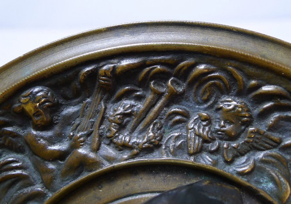 Fine and Grand Antique English Bronze Dish - Lion c.1860 View VIII