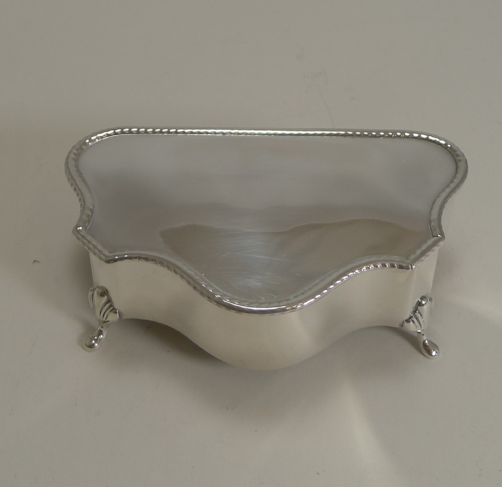 Antique English Silver Jewellery Box