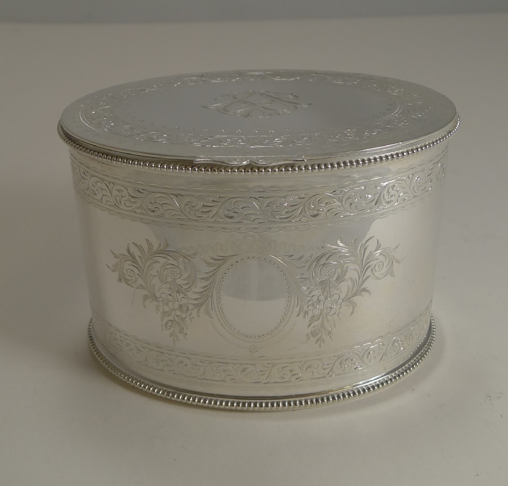 Top Notch Silver Plated Tea Caddy by Elkington and Co. - 1880