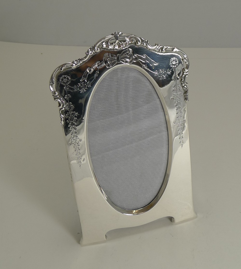 Pretty Antique English Sterling Silver Photograph Frame - 1905