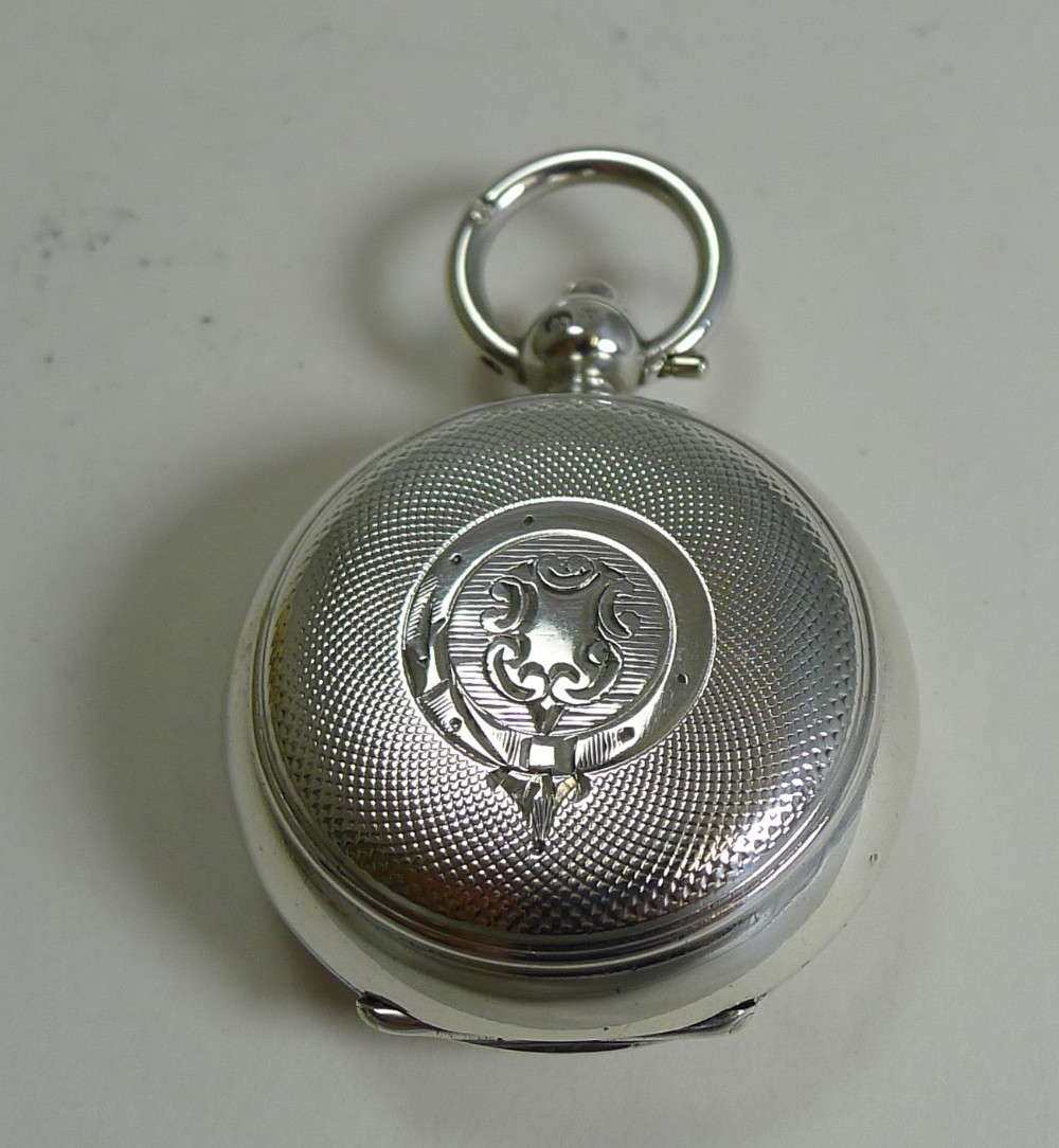 Pristine Antique English Sterling Silver Sovereign Case - 1912
