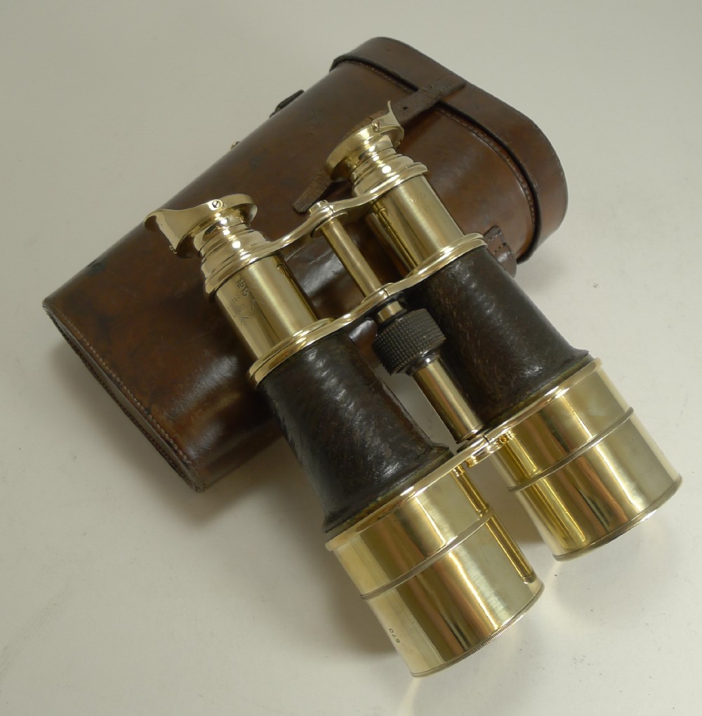 Fine Pair Antique English Military Issue Binoculars c.1917