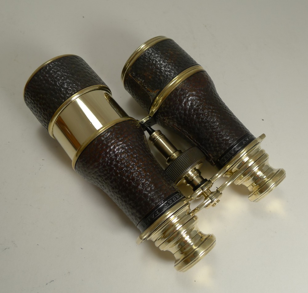 Superb Pair WW1 Binoculars and Case - British Officer's Issue - 1916 - Signed View IX