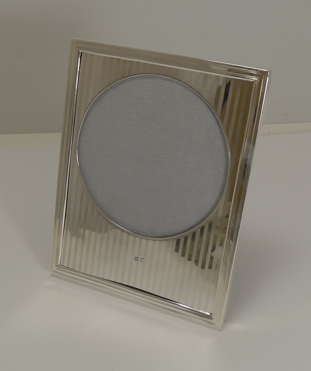 Smart and Elegant English Sterling Silver Photograph Frame - 1921