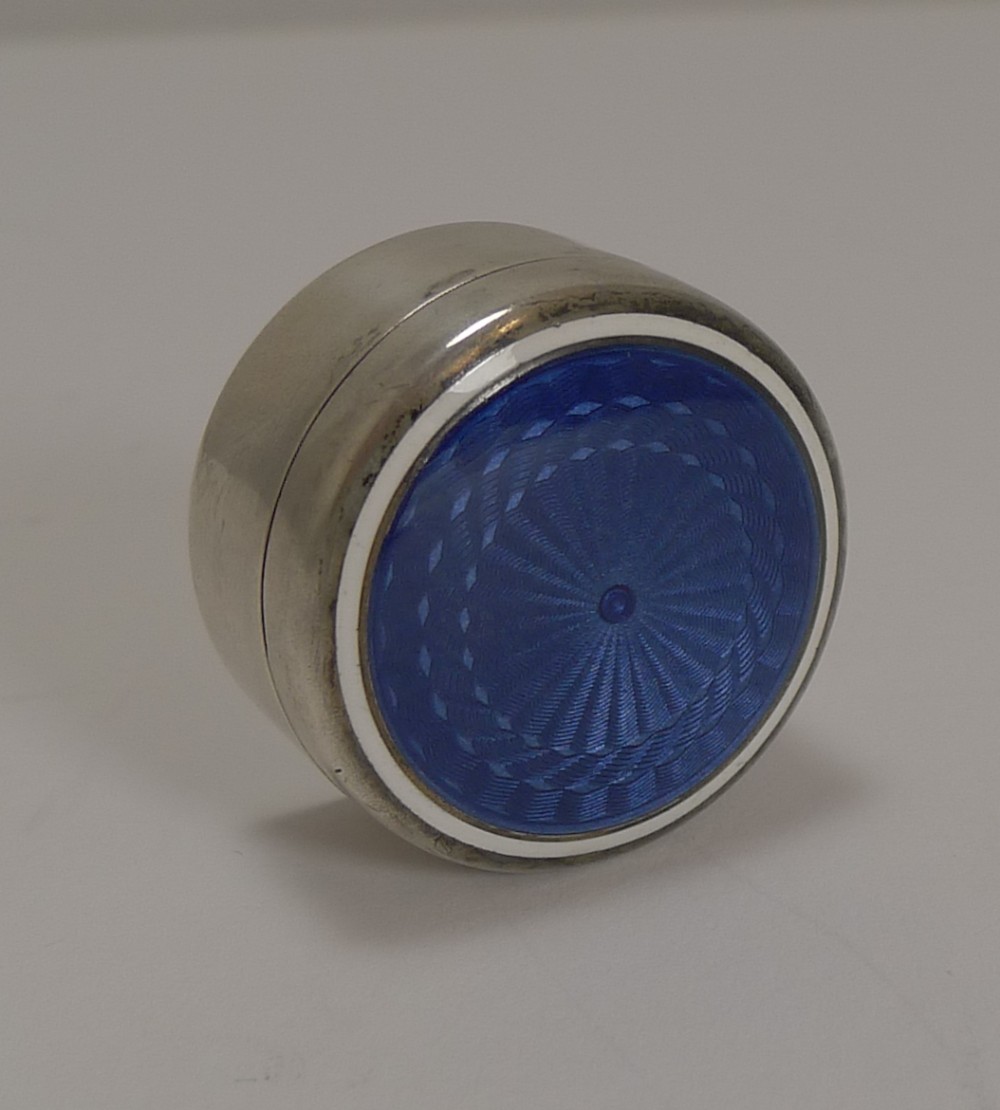 Superb Sterling (935) & Enamel Pill Box by Theodor Fahrner c.1920