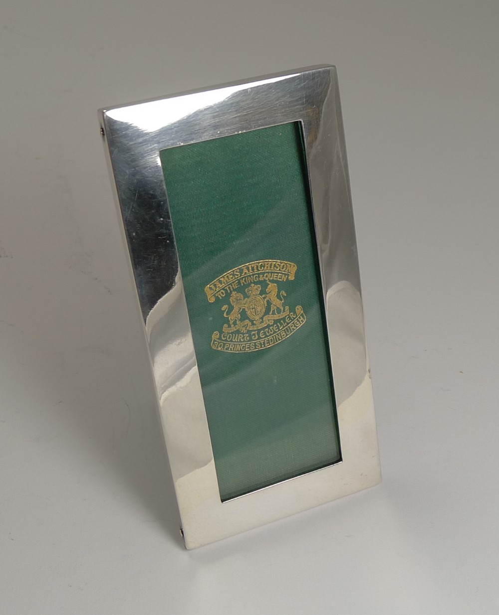 Small, Tall Antique English Sterling Silver Photograph Frame - 1906