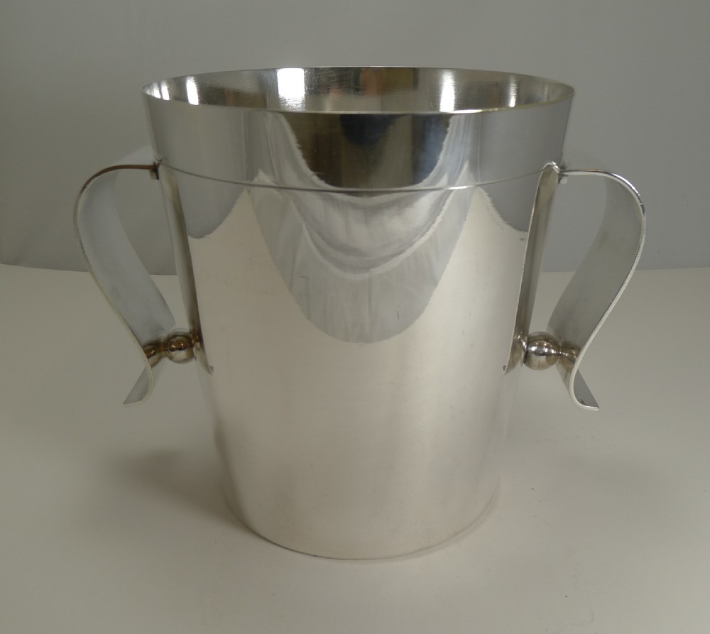 Rare Christofle Art Deco Wine Cooler by Luc Lanel