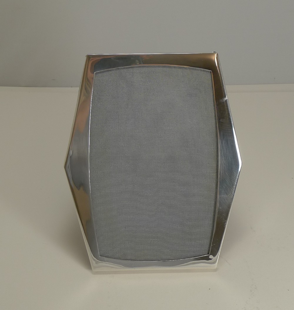 Stylish English Sterling Silver Photograph Frame - 1919