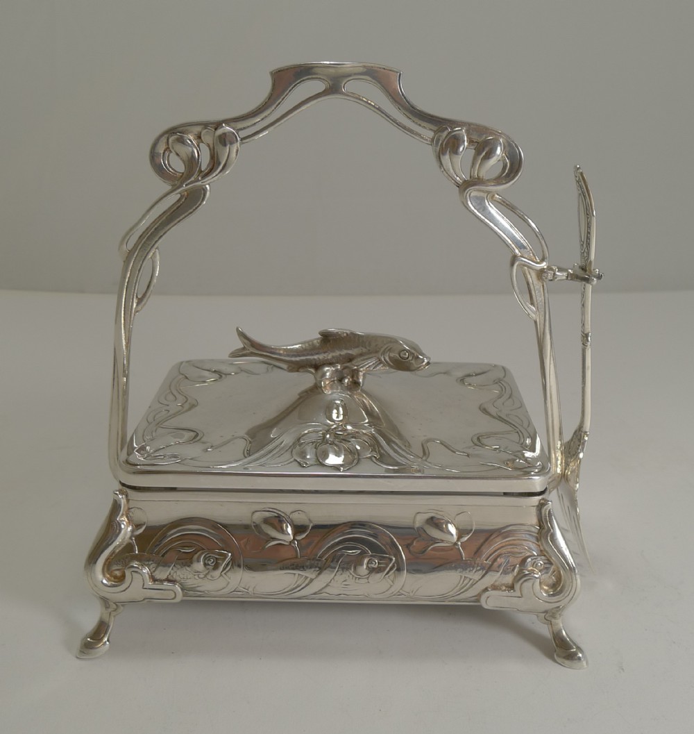 Art Nouveau WMF Silver Plated Sardine Dish c.1900