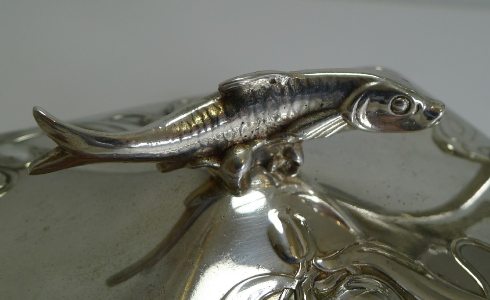 Art Nouveau WMF Silver Plated Sardine Dish c.1900 View VII