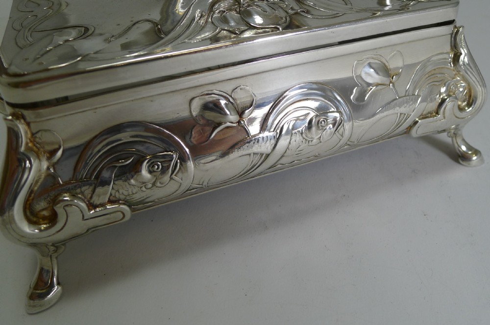 Art Nouveau WMF Silver Plated Sardine Dish c.1900 View VIII