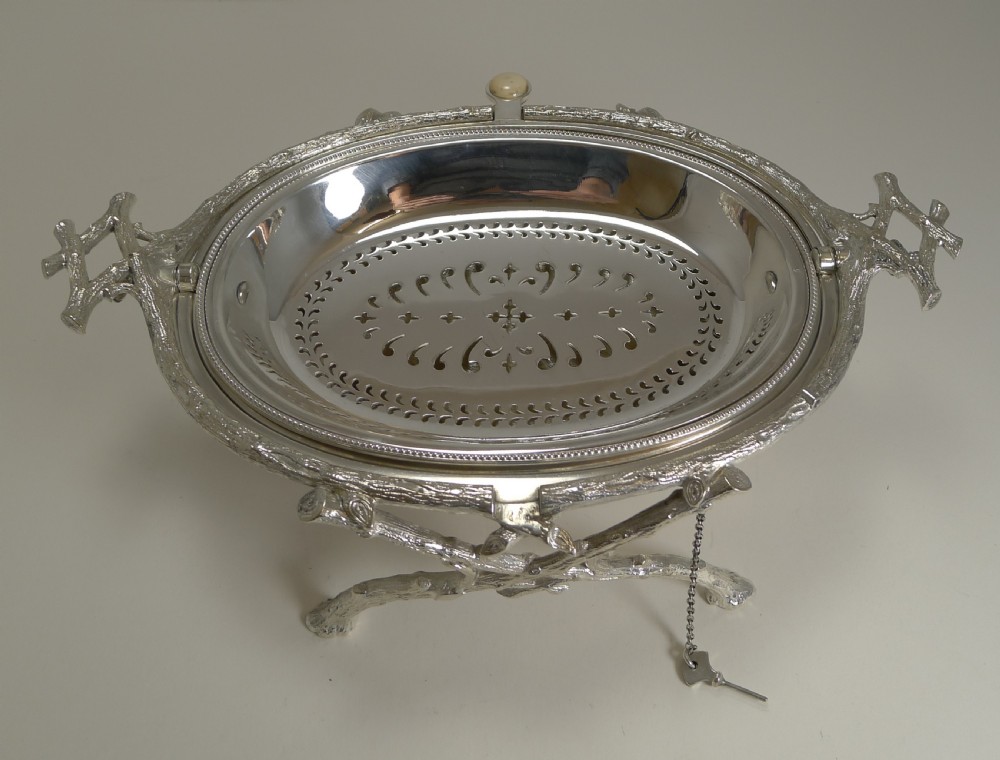 Magnificent Antique English Revolving Breakfast Dish by Atkin Brothers c.1870 View VII