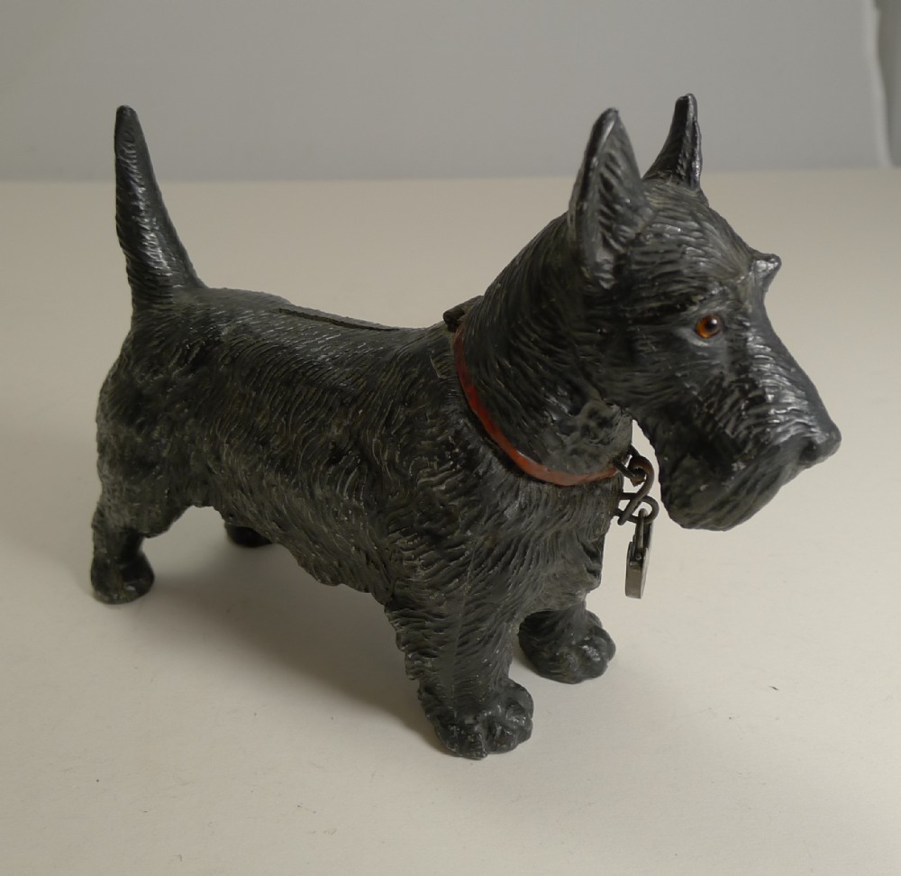 Figural Money Box or Bank - Scottish Terrier c.1920