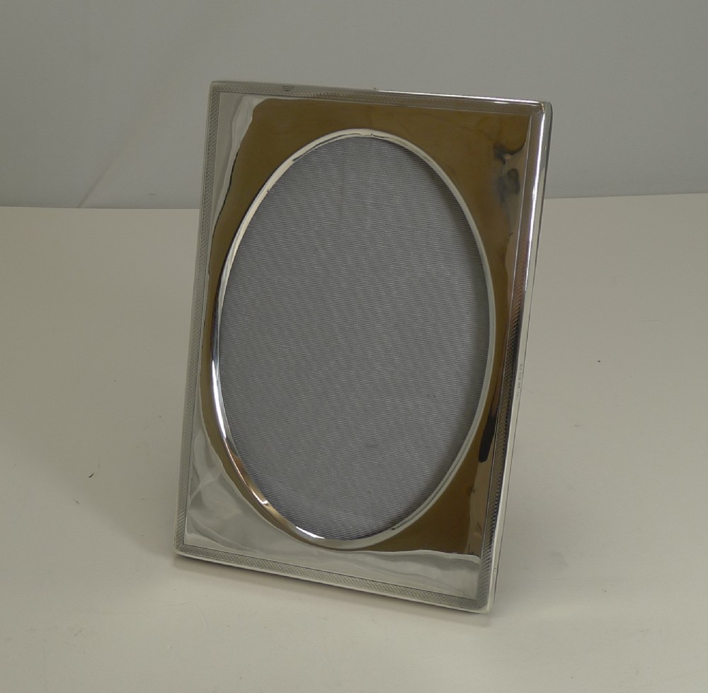 Smart Antique English Sterling Silver Photograph Frame - 1918