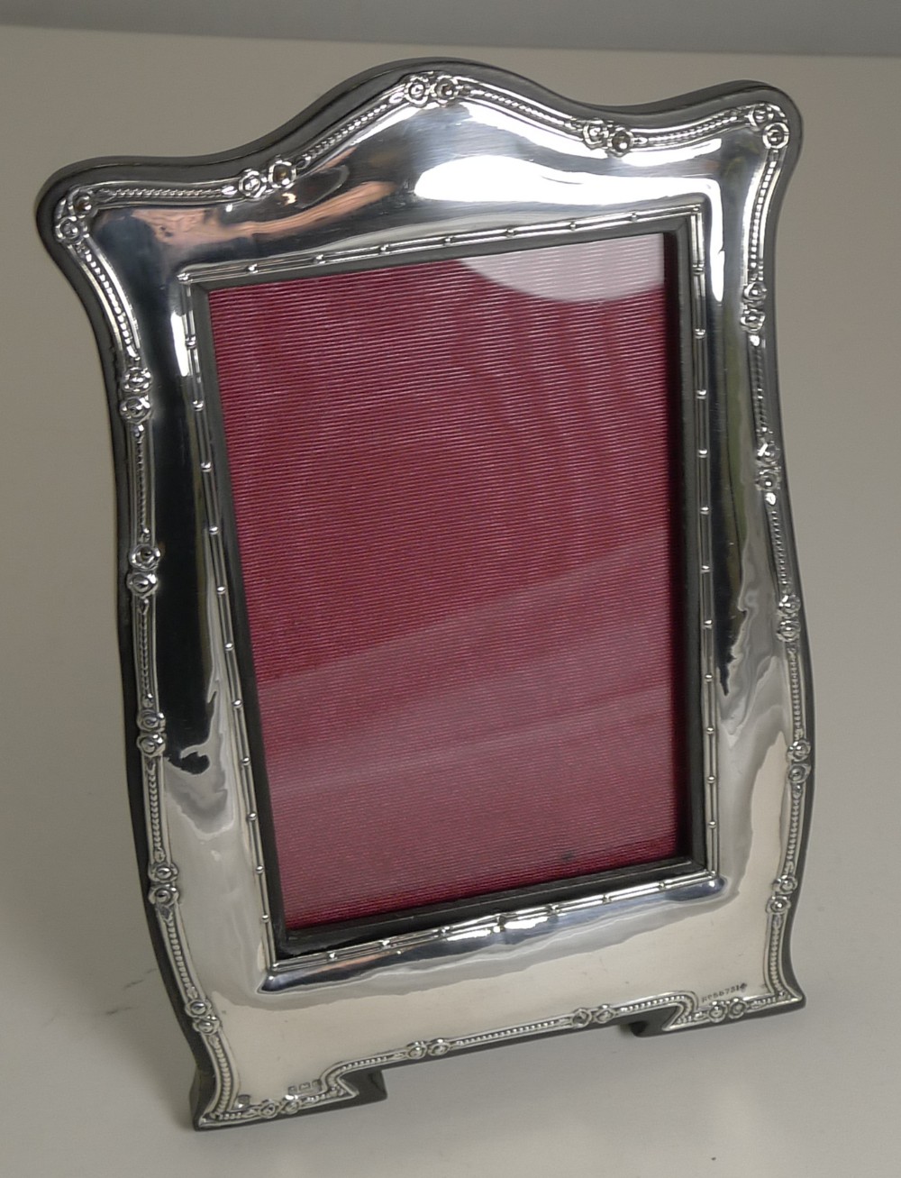 Antique English Art Nouveau Photograph Frame in Sterling Silver