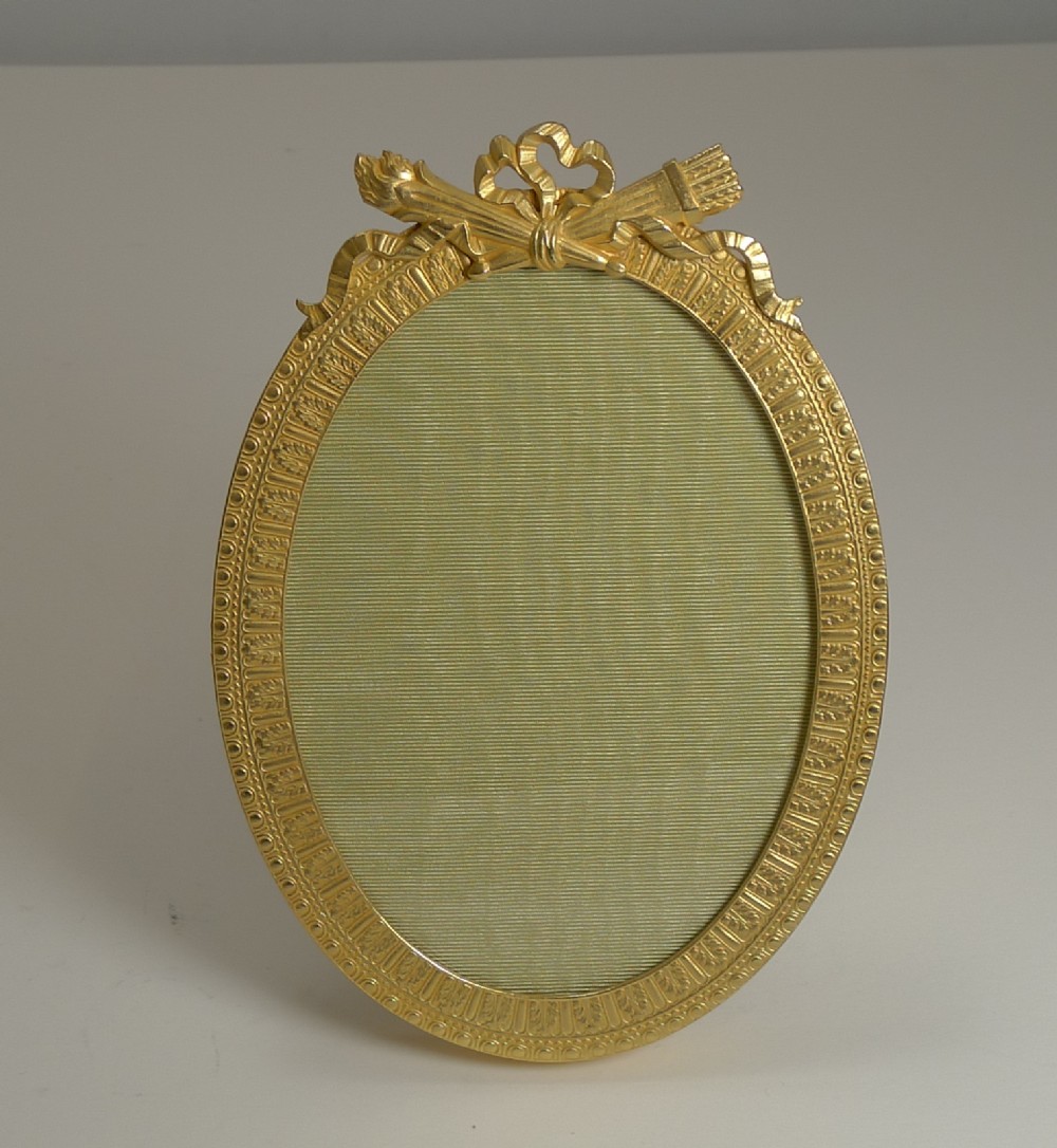 Antique French Gilded Bronze Photograph Frame c.1910
