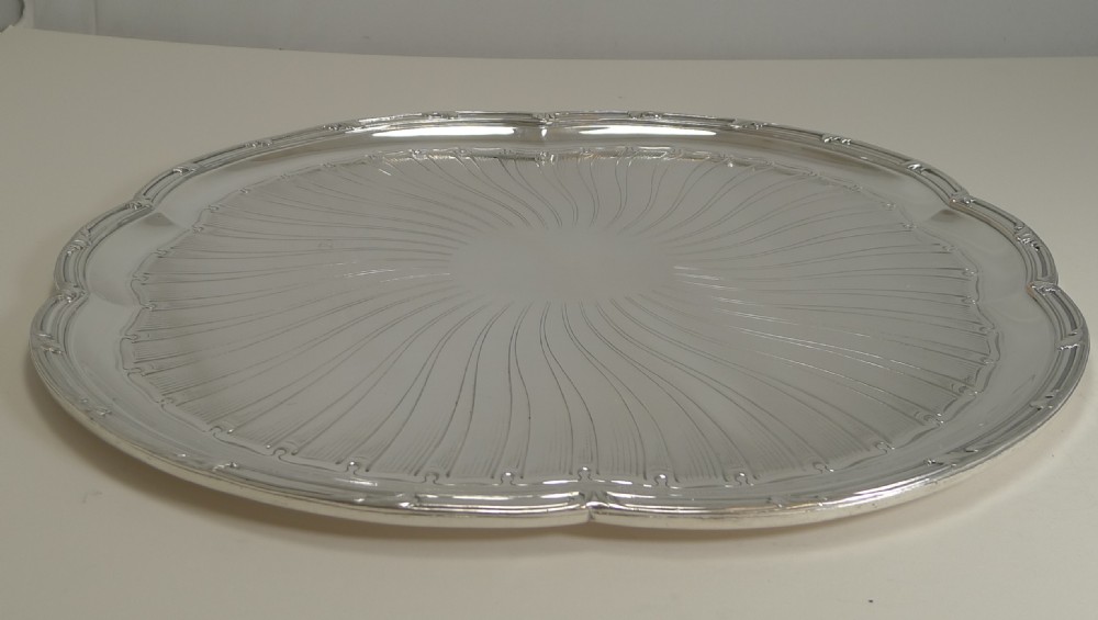 Antique French Christofle Silver Plated Tray c.1896 - Art Nouveau View IV