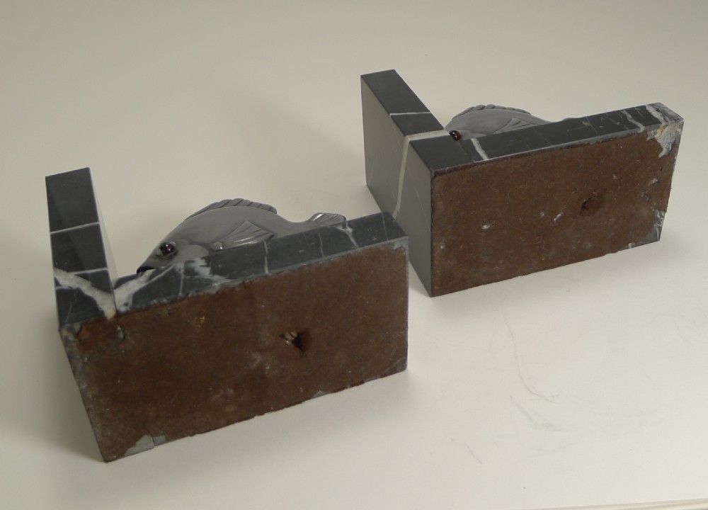 Pair Art Deco Fish Bookends c.1930 View V