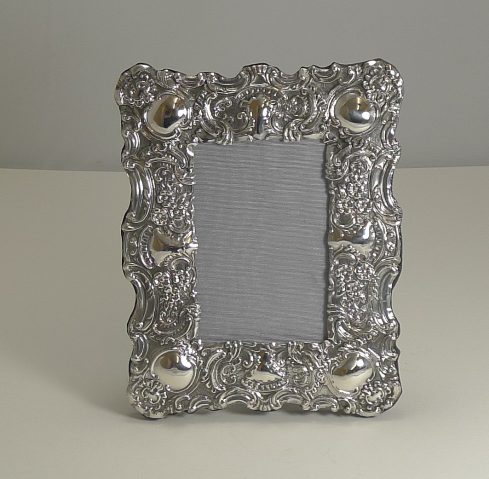 Stunning Antique English Sterling Silver Photograph Frame - 1902
