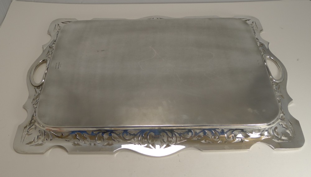 Elegant and Smart Large English Serving Tray by Martin Hall & Co. c.1900 View V